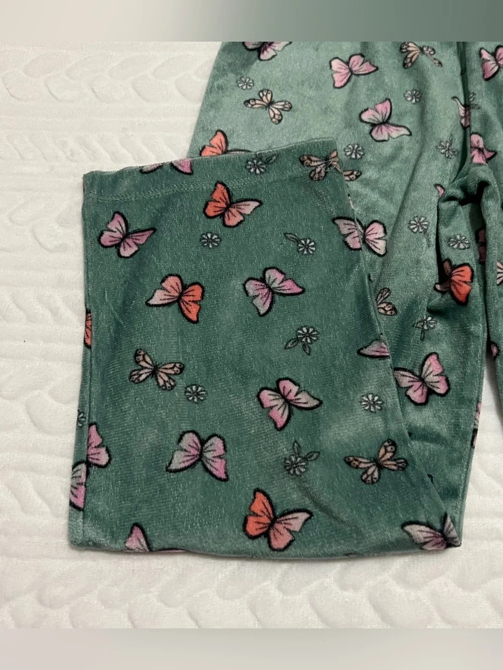 💗 Wonder Nation‎ - Girls Green Butterfly Print Pajama Bottoms